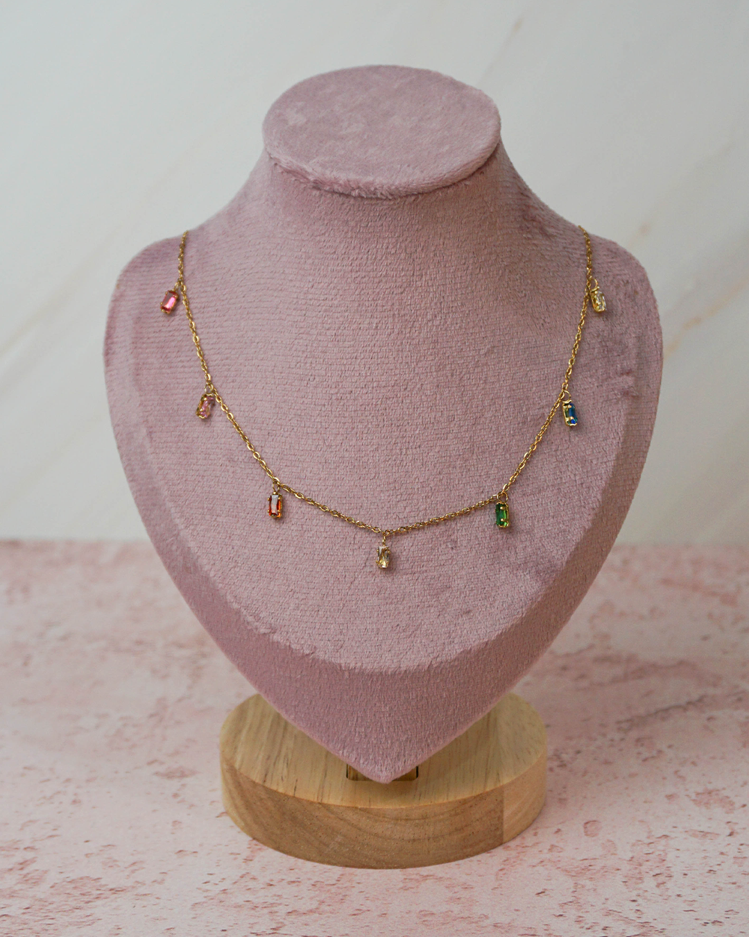 Collar Rainbow circonias