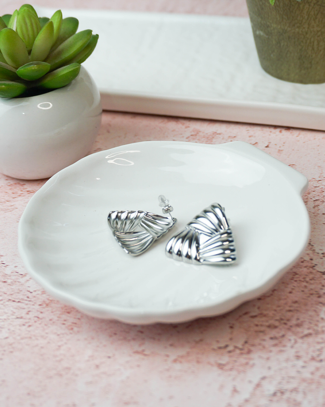 Aretes Abigail Plateados