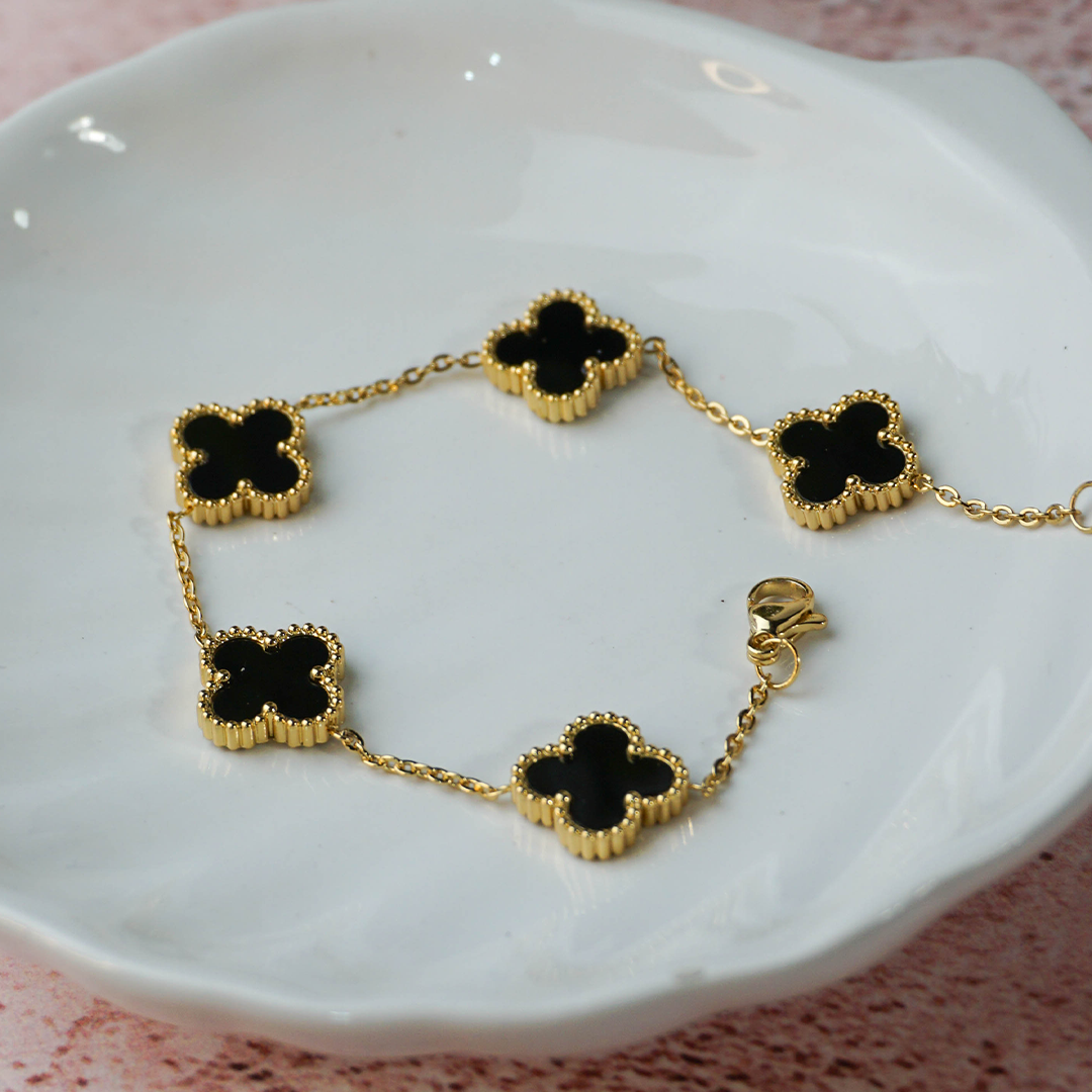Pulsera Dafne dorado y negro