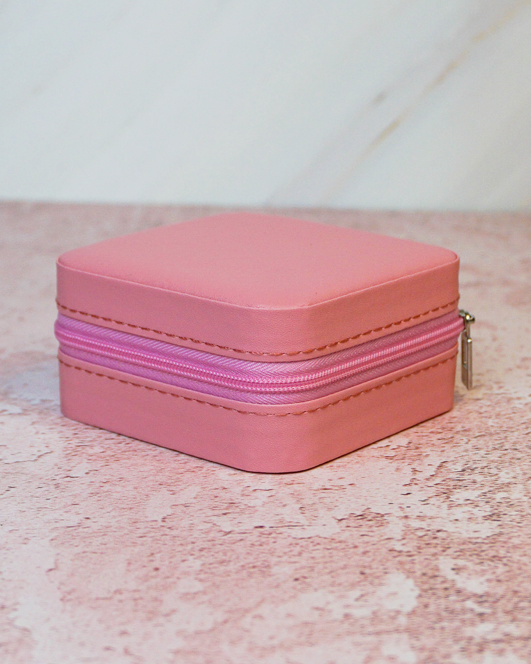 Joyero de viaje rosa