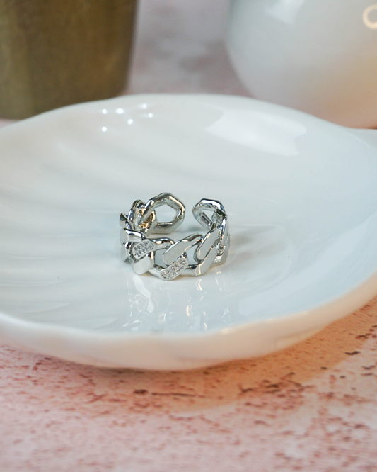 Anillo cadena plata