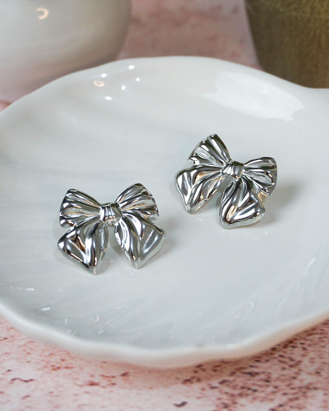 Aretes Isabel plateados