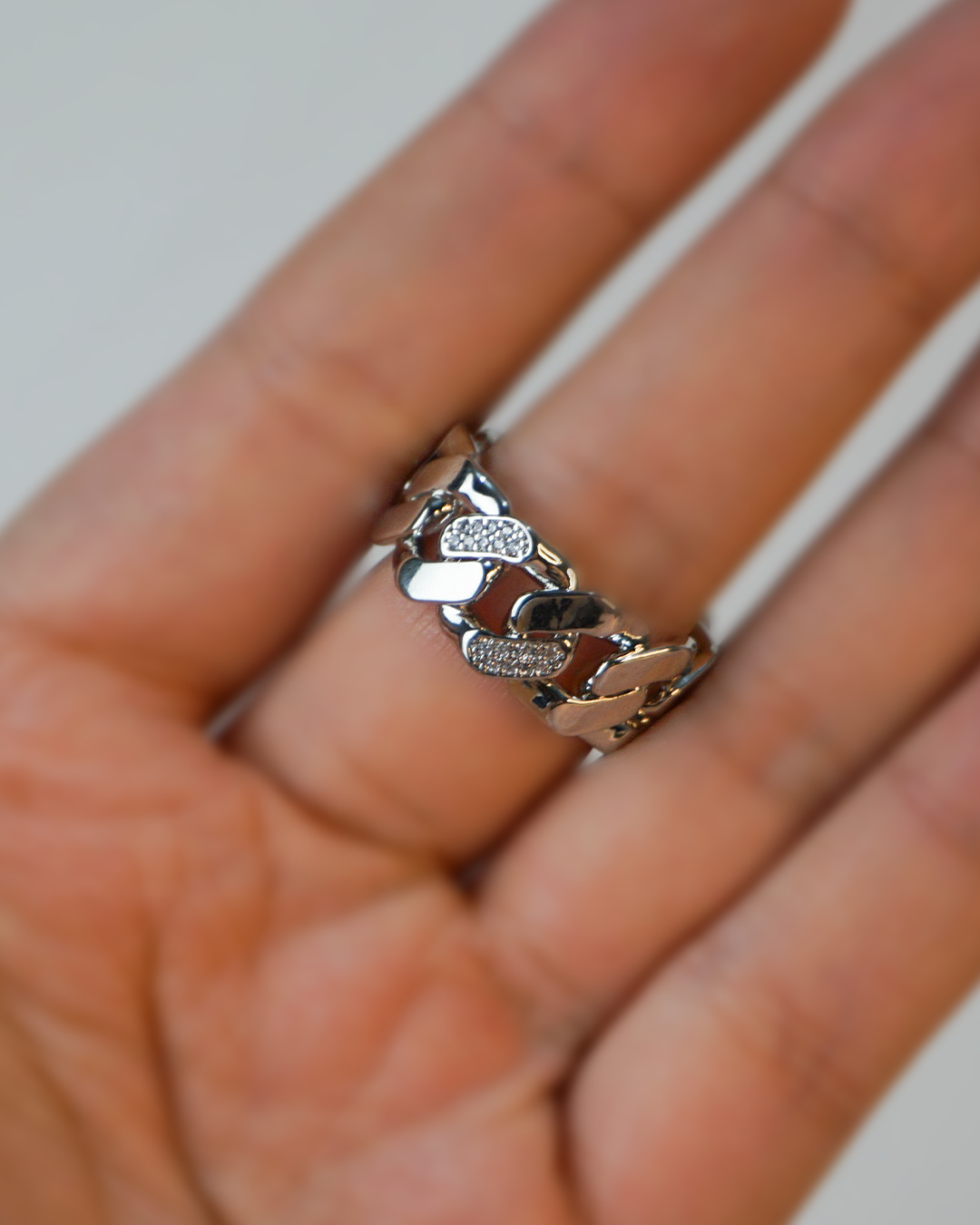 Anillo cadena plata
