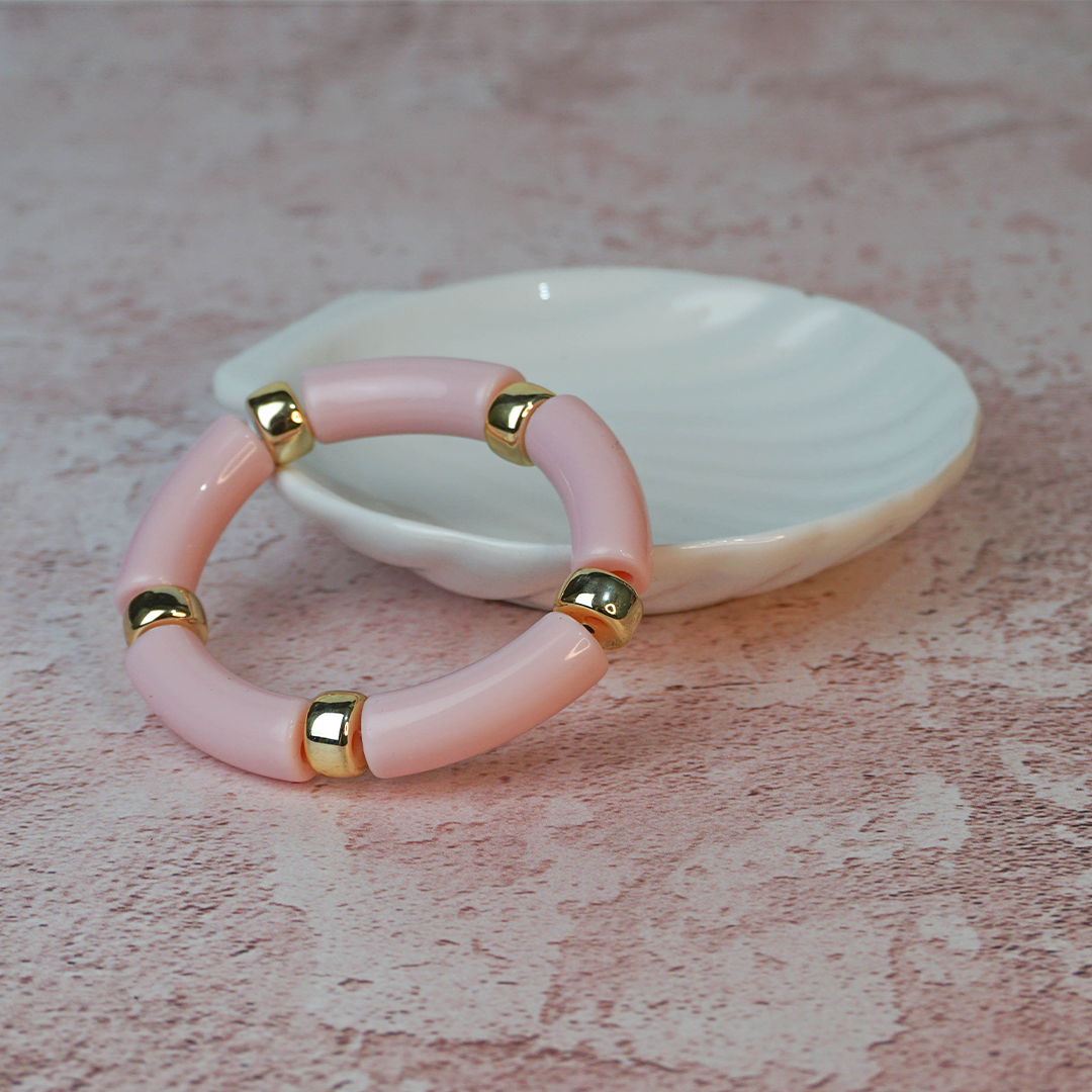 Pulsera Resina rosa