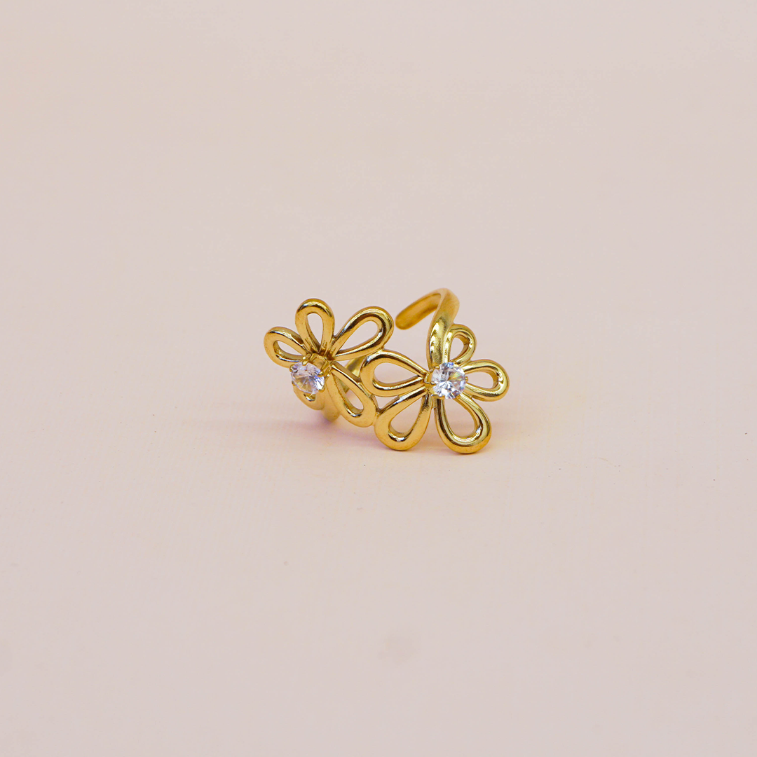 Anillo dos flores