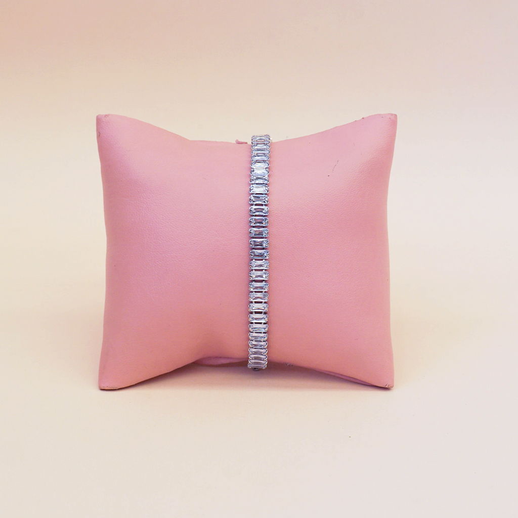 Pulsera baguette plateada