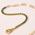 Pulsera brillos verde