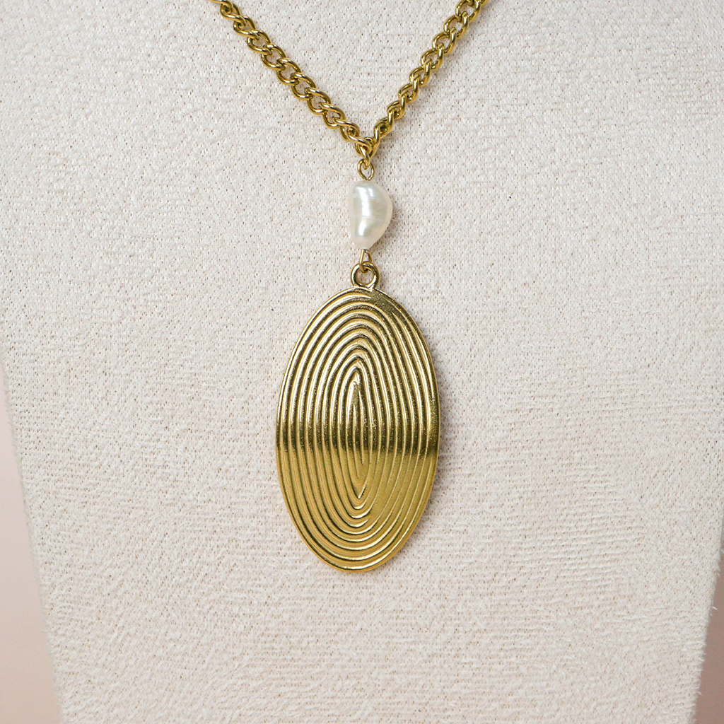Collar hoja rayada