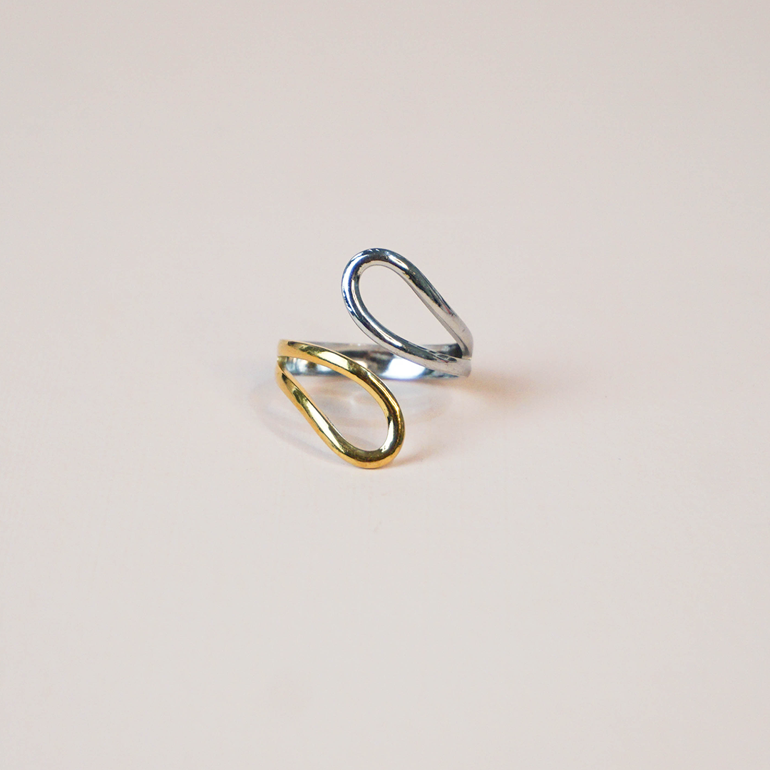 Anillo Ayla bicolor