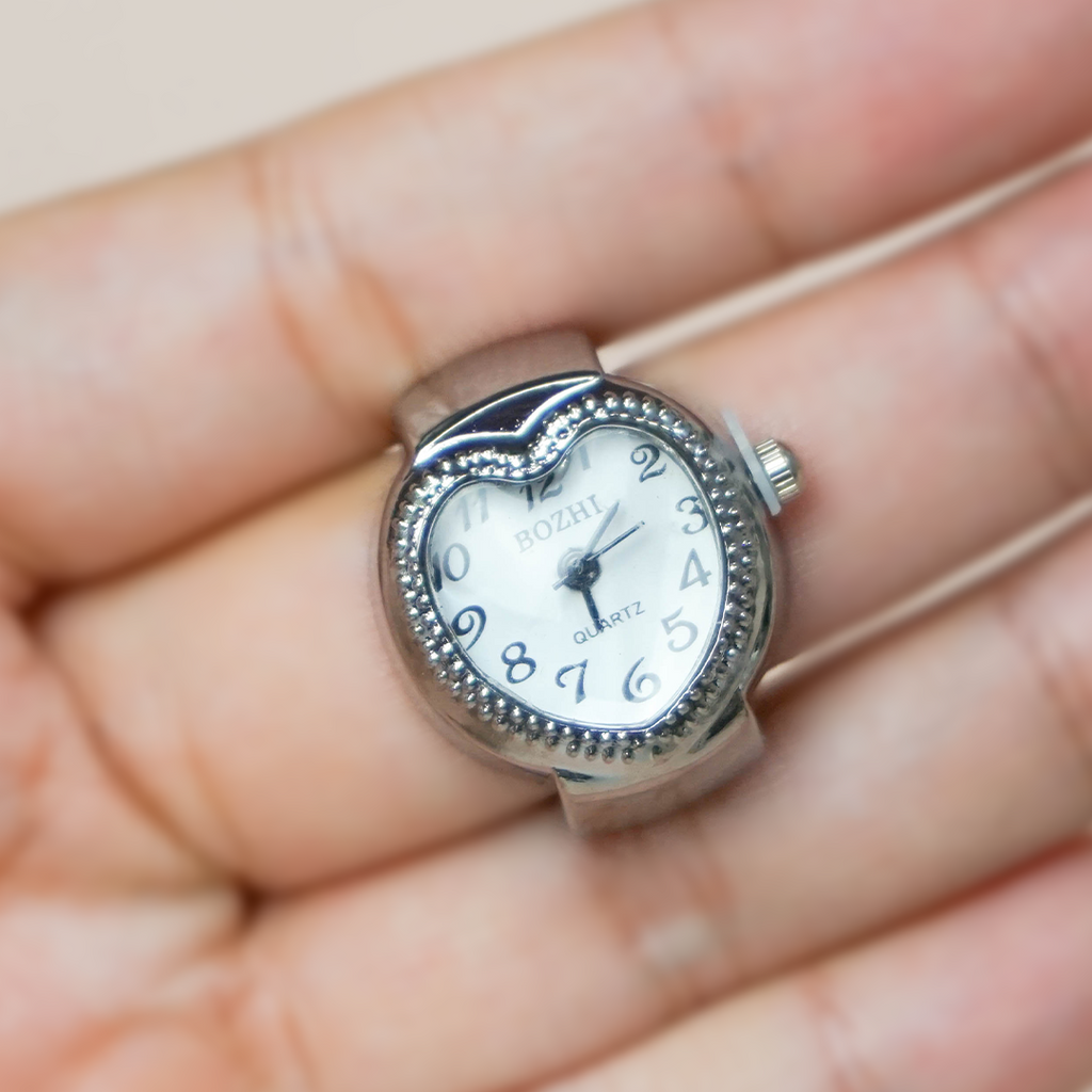 Anillo reloj corazón