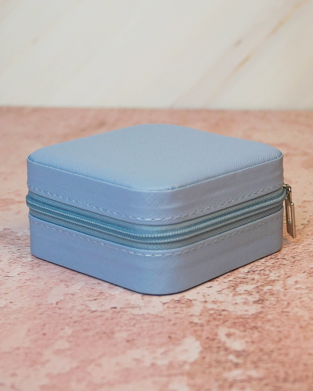 Joyero de viaje azul cielo