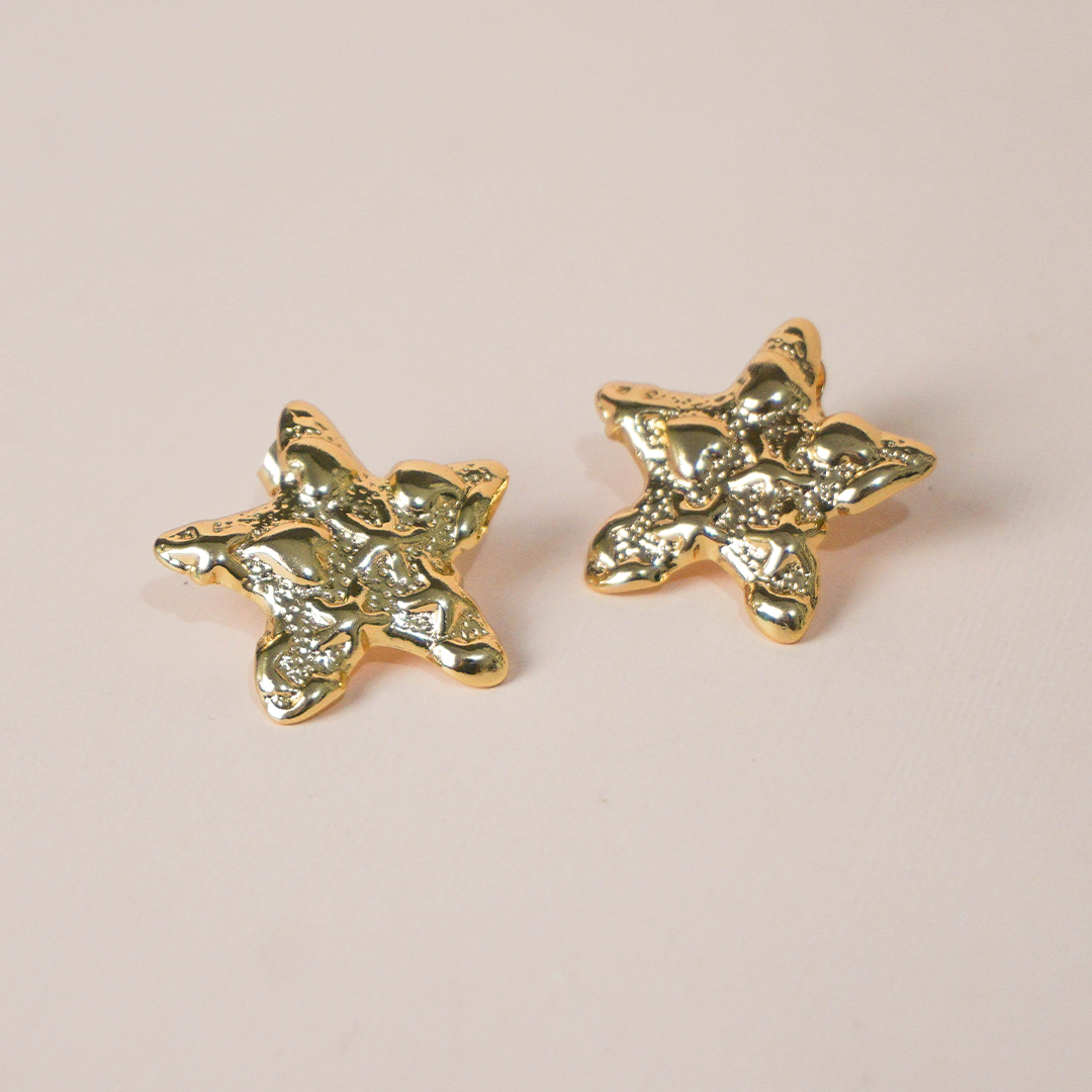 Aretes estrella textura