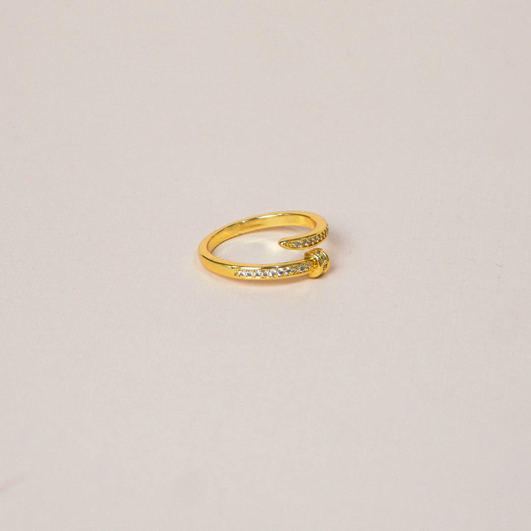 Anillo clavo brillante