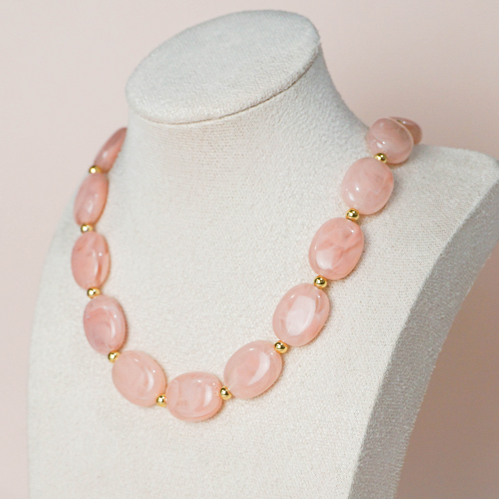 Collar ovalos melón