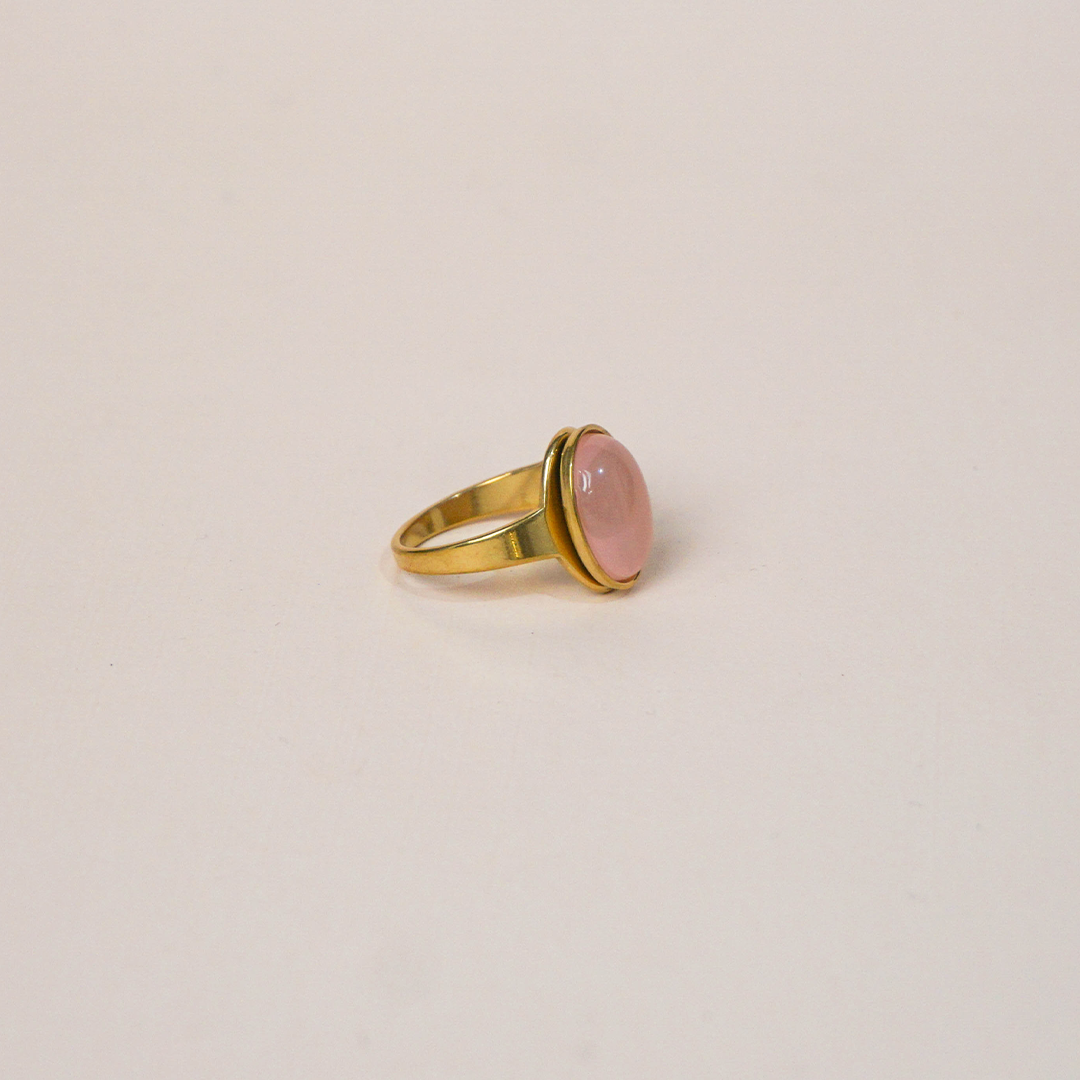 Anillo óvalos rosa