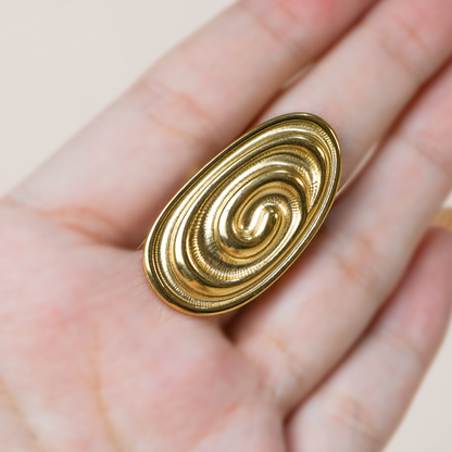 Anillo Ostra dorado
