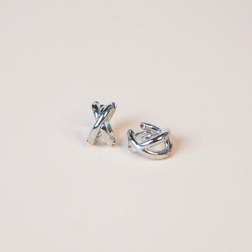 Aretes Xime plateados