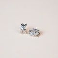 Aretes Xime plateados