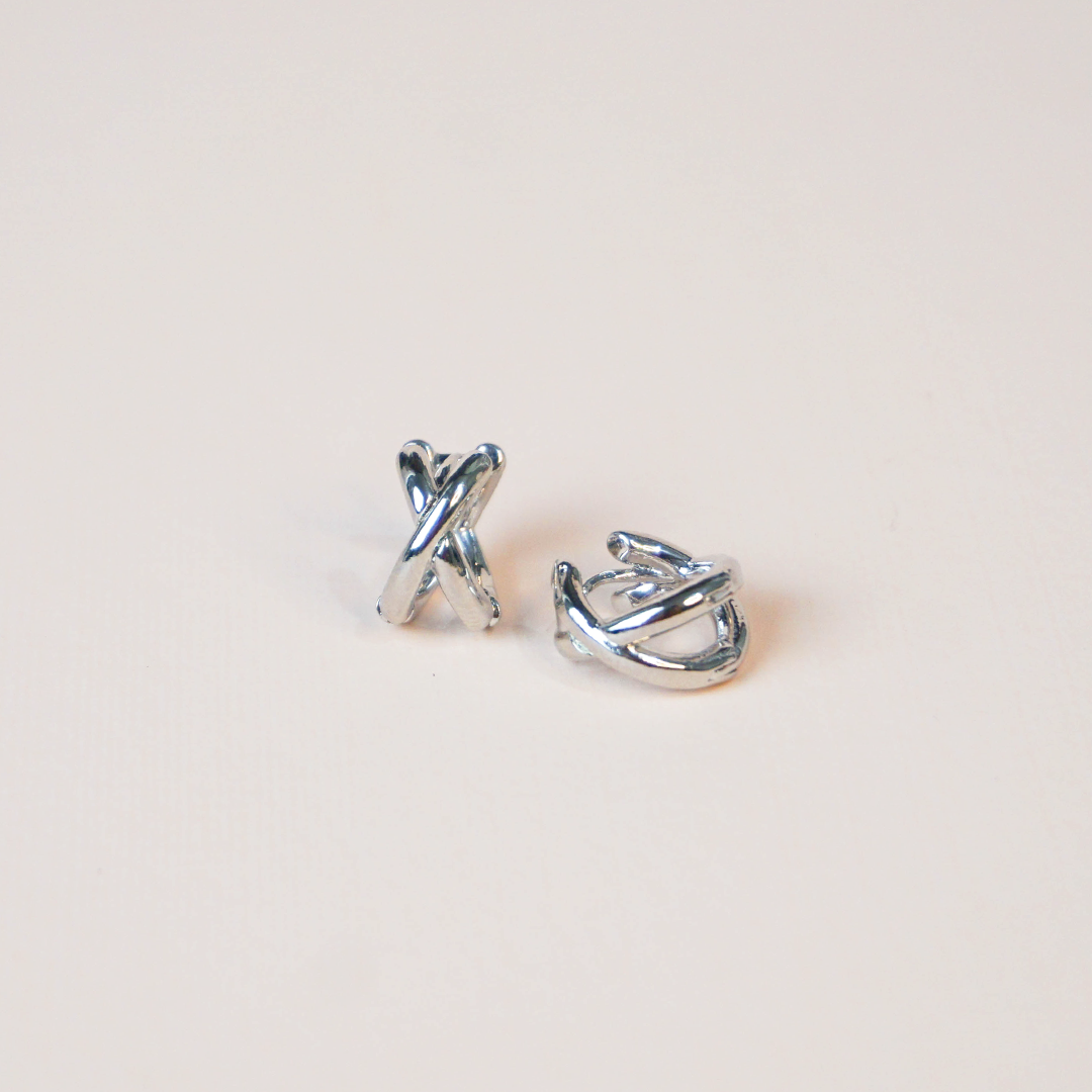 Aretes Xime plateados