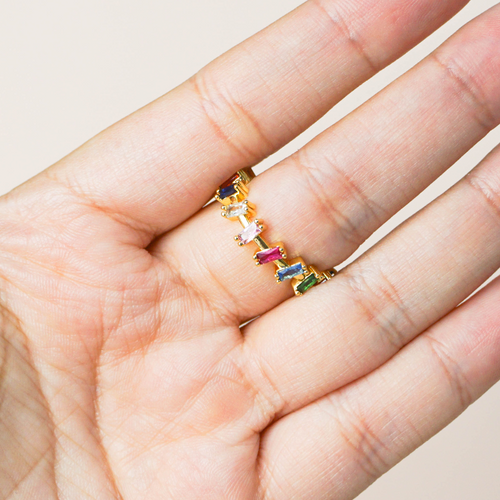 Anillo baguette separados