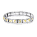 Pulsera italiana corazones contorno