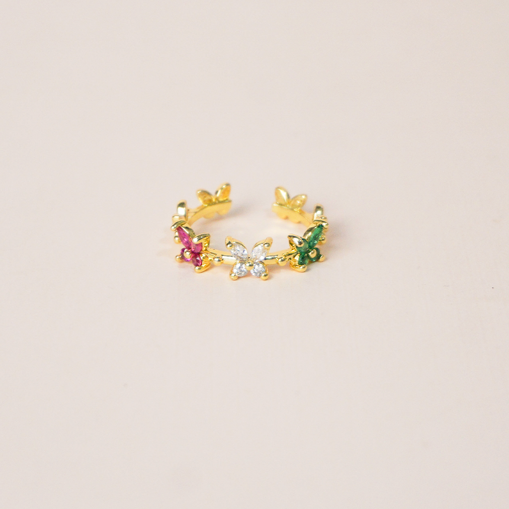 Anillo mariposas color