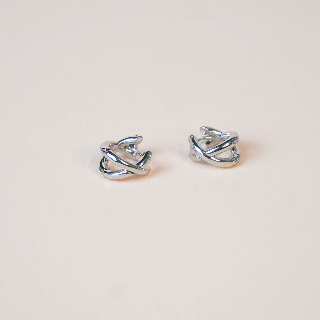 Aretes Xime plateados