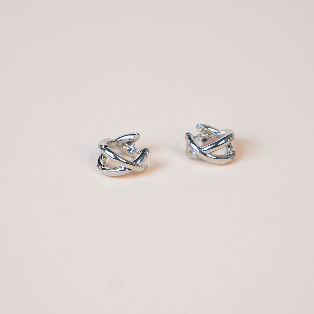 Aretes Xime plateados