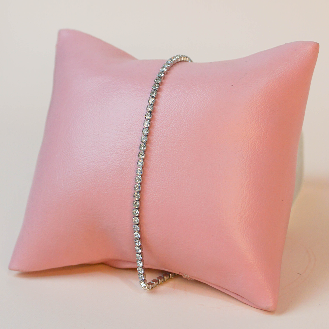 Pulsera tenis plateado