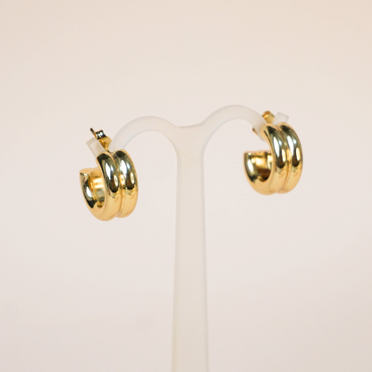 Aretes Demi dorados