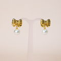 Aretes moño y perla