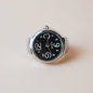 Anillo reloj base negra