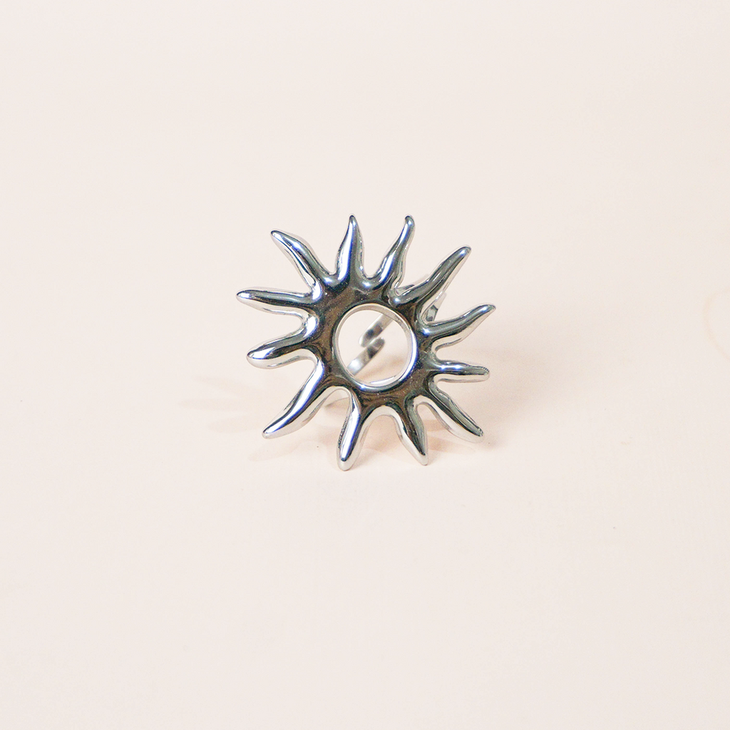 Anillo sol plata