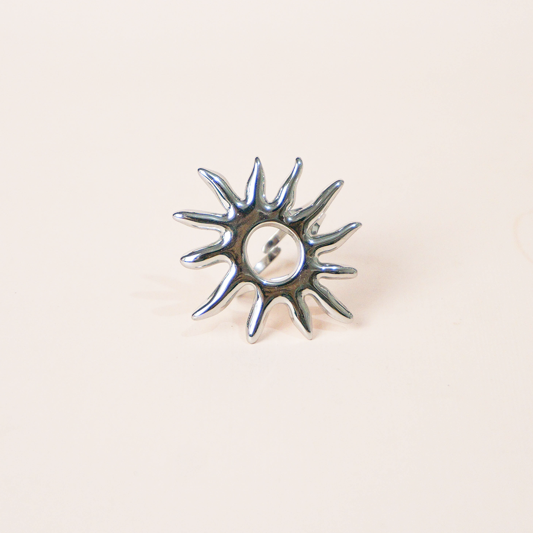 Anillo sol plata