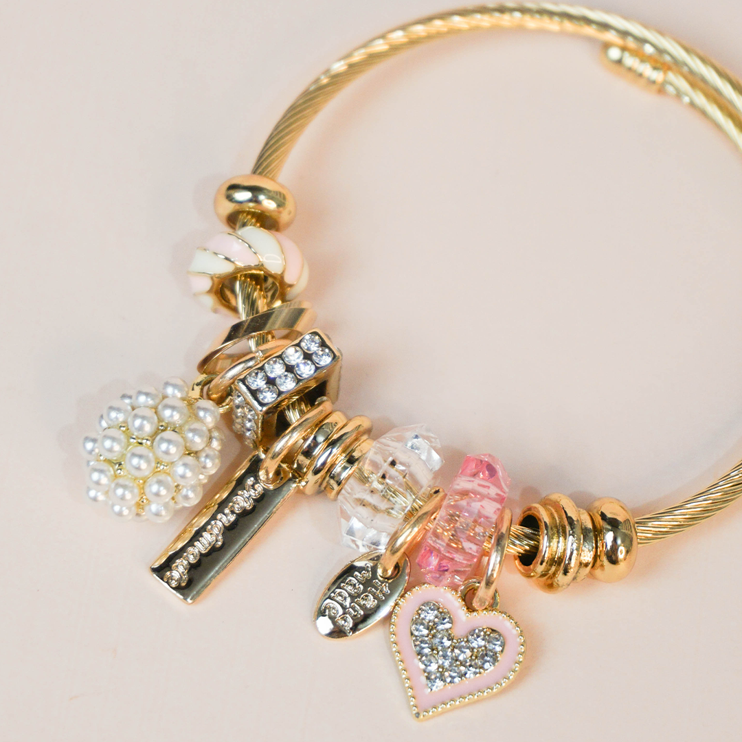 Pulsera charms corazón