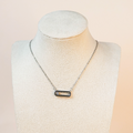 Collar clip 1 punto plateado