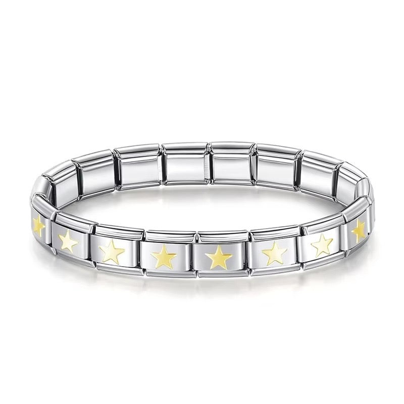 Pulsera italiana estrellas