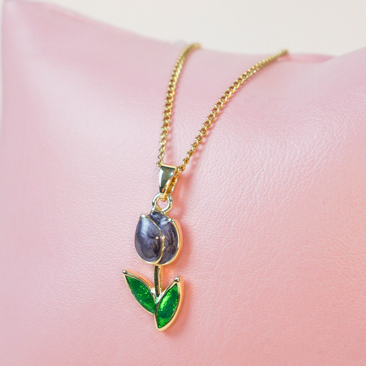 Collar tulipán lila