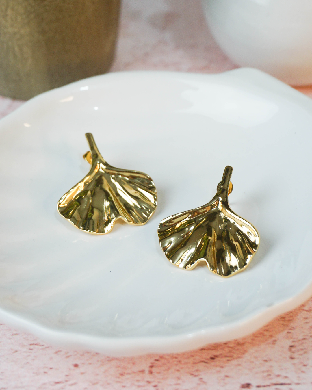 Aretes Palma dorados