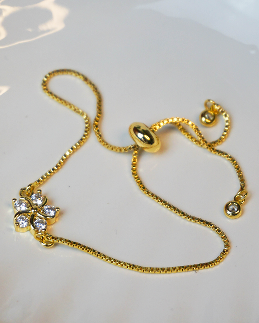 Pulsera ajustable flor