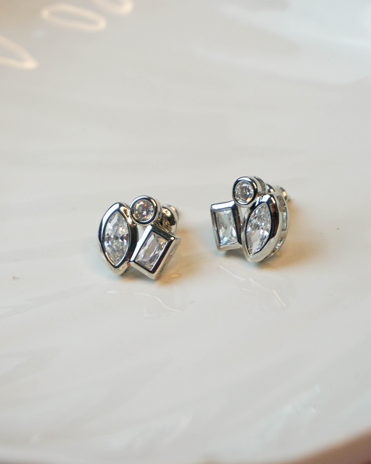 Aretes Anastasia Plateados