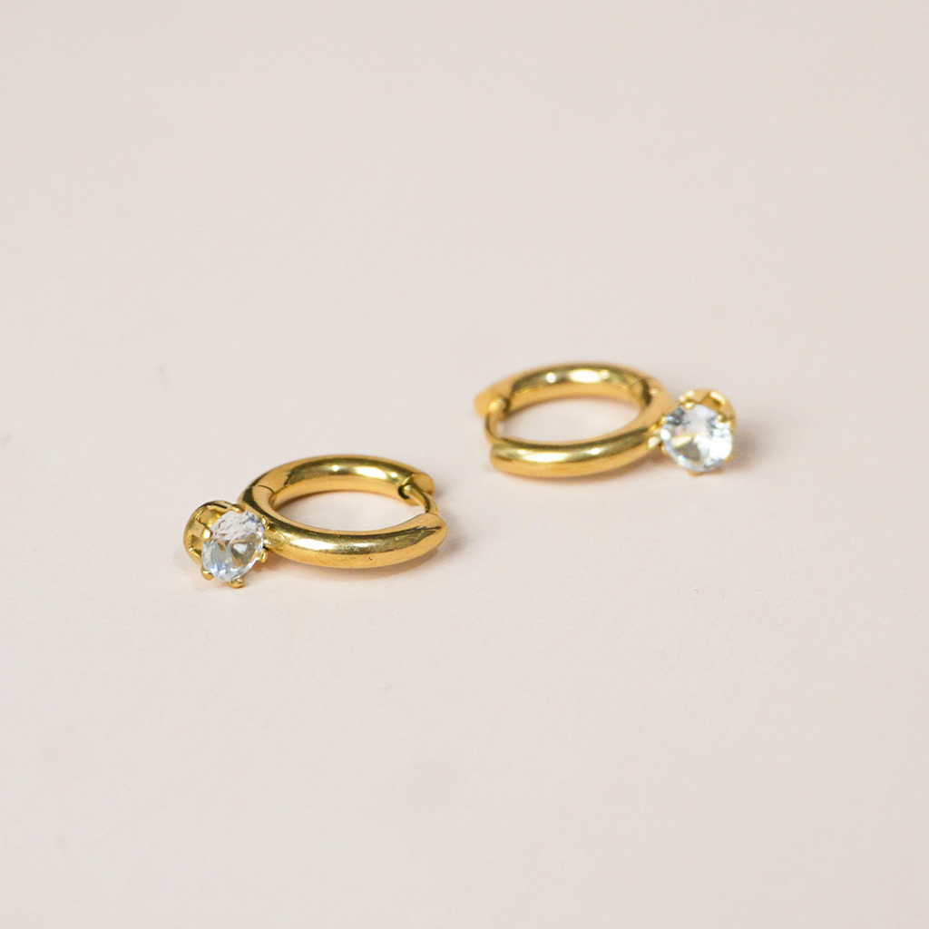 Aretes brillito dorado