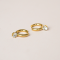 Aretes brillito dorado