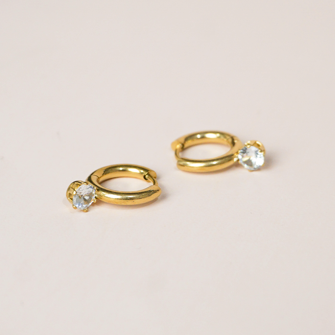 Aretes brillito dorado