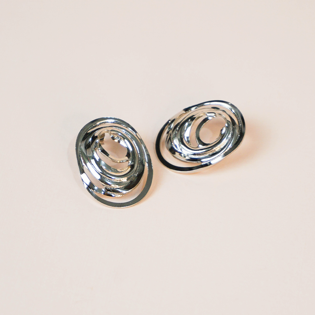 Aretes Renata plateados