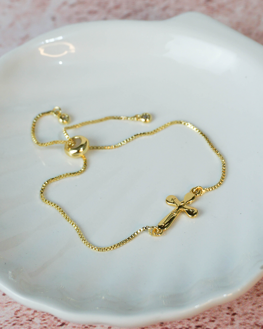 Pulsera chapa de oro