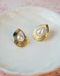Aretes gota perla