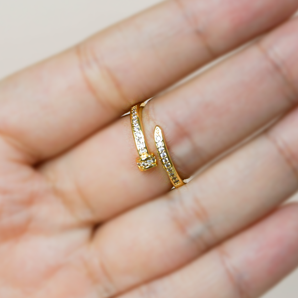 Anillo clavo brillante
