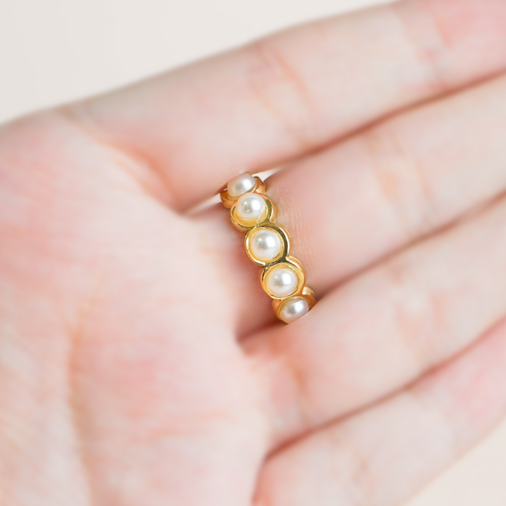Anillo perlitas