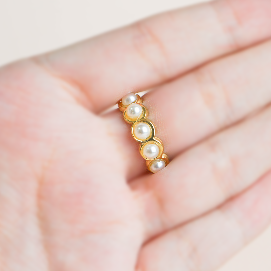 Anillo perlitas